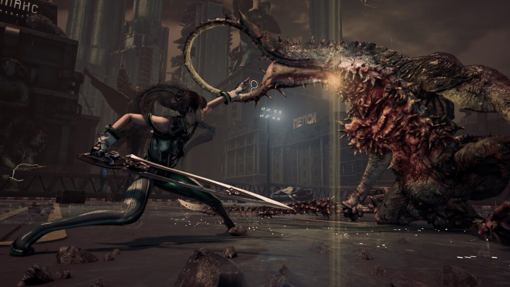 Scène de combat dans le jeu d’action Stellar Blade