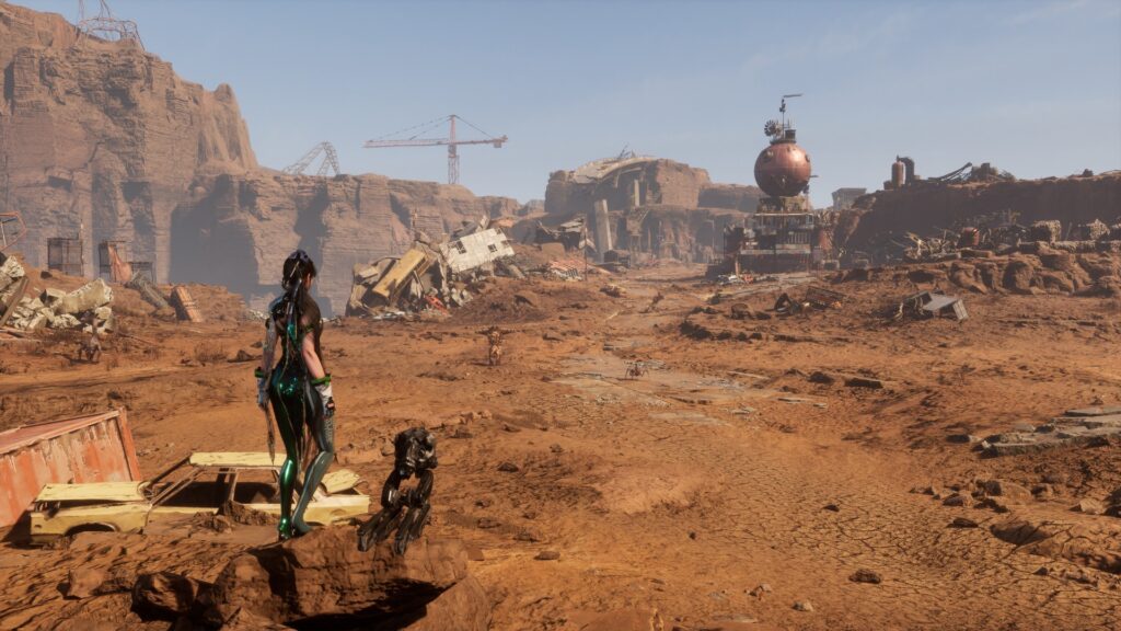 Décor futuriste et post-apocalyptique de Stellar Blade